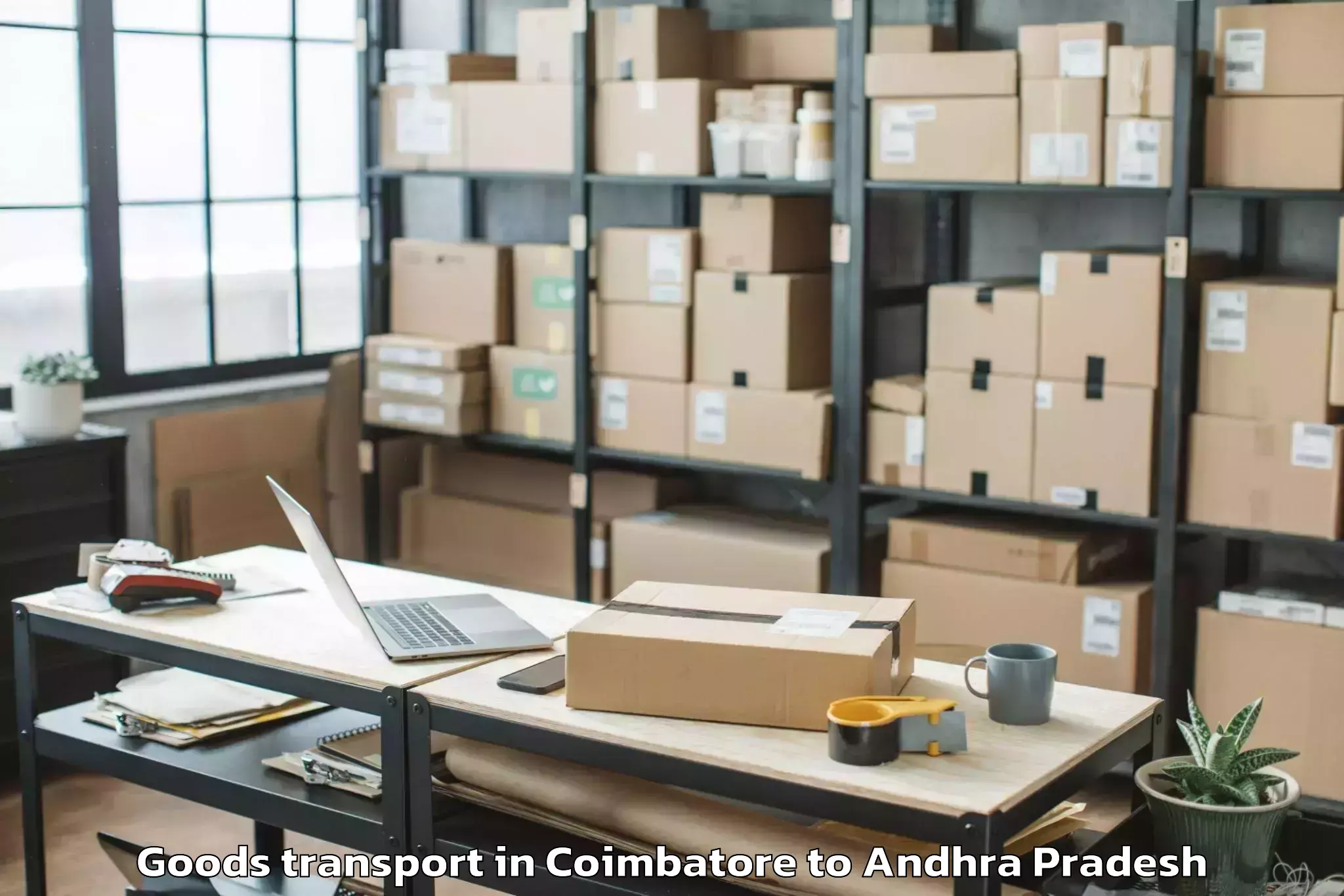 Book Coimbatore to Sarvepalli Goods Transport Online